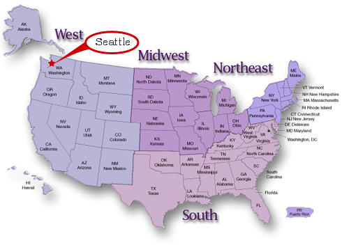 Seattle Usa Map 