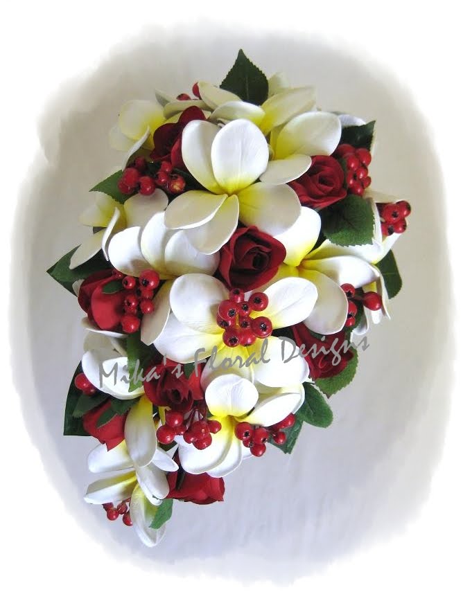 Artificial Wedding Flowers and Bouquets Australia Frangipani and Rose Arrangements