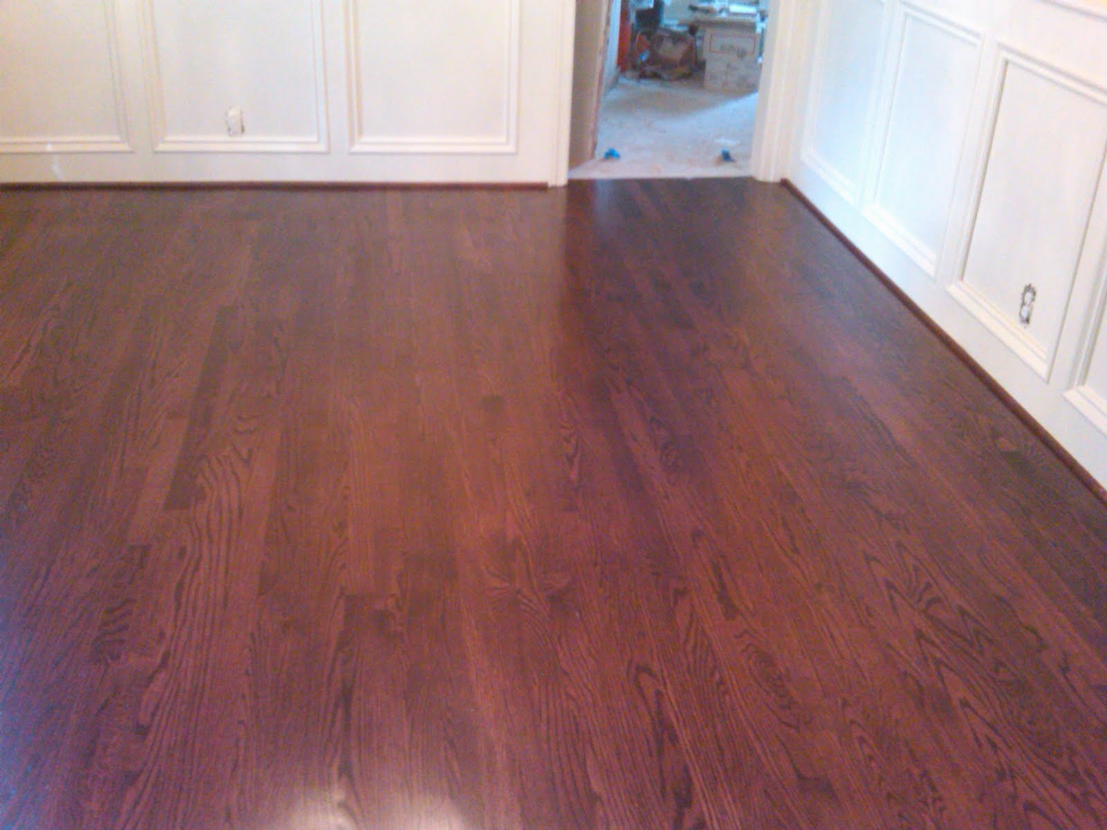 country flooring direct sand and finish red oak.