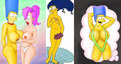 Marge Simpson pelada na Playboy.