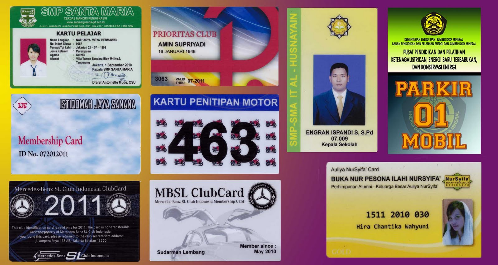 CETAK ID CARD BERGARANSI , ID CARD KARYAWAN, KARTU MEMBER, KARTU PELAJAR