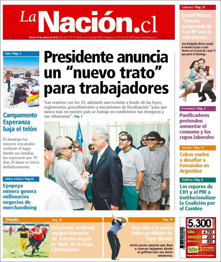 Periódico chileno La Nación - Periodismo ABC Periódicos del mundo