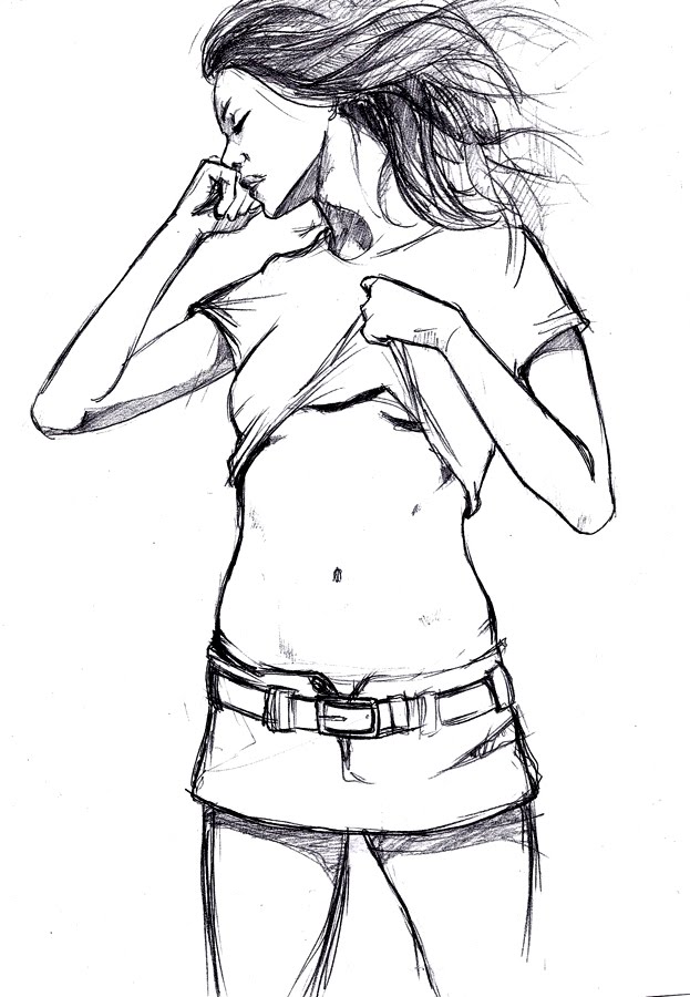 Stampaecoloraweb Disegno A Matita Colorato Di Cinque Ragazze