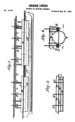 U.S. Patent 6469, Manner of Buoying Vessels, Abraham Lincoln