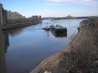 roosevelt barge river east island nearly hits manhattan towards populuxe heading books