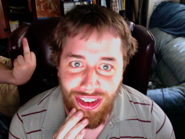 Me adding pictures to the blog.