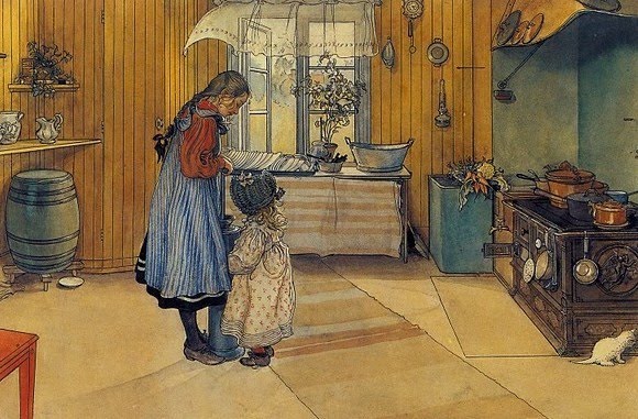 CARL LARSSON "Köket" (La Cocina) Ca. 1894-97 Stockholm, Nationalmuseum