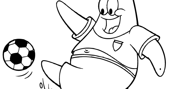 Spongebob Soccer Coloring Pages