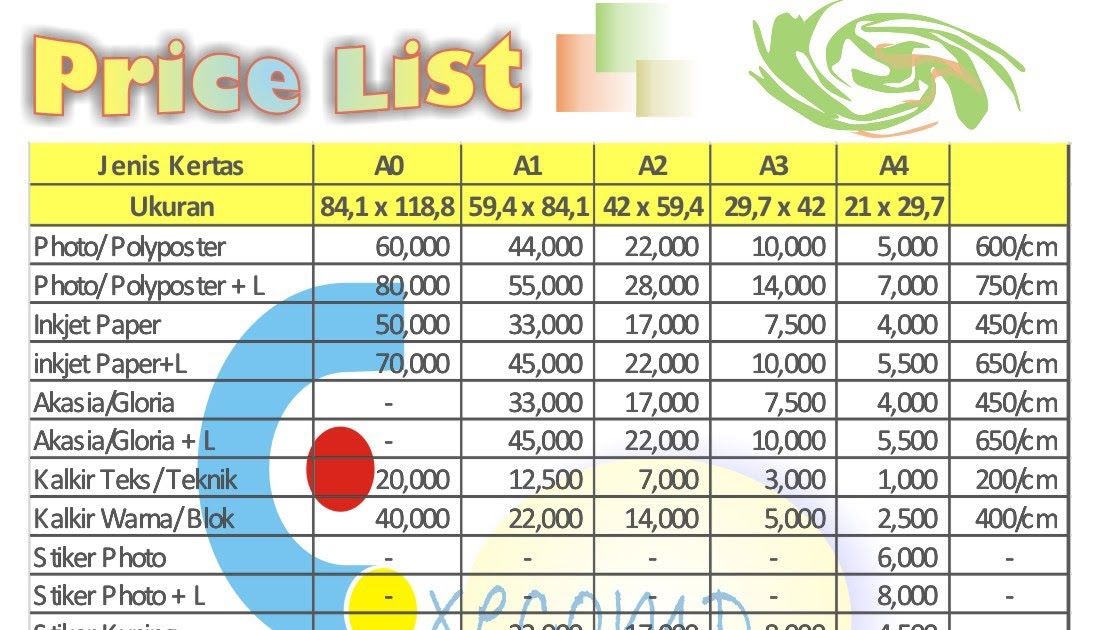 EXECOM46 PRICE LIST DIGITAL PRINT