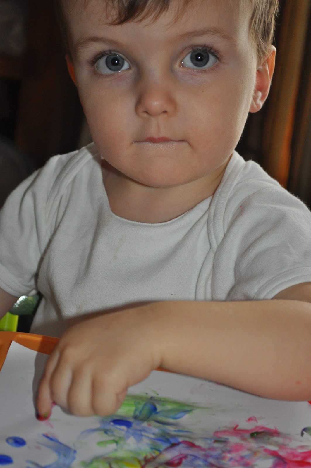 made The inner artistfinger paint fun!