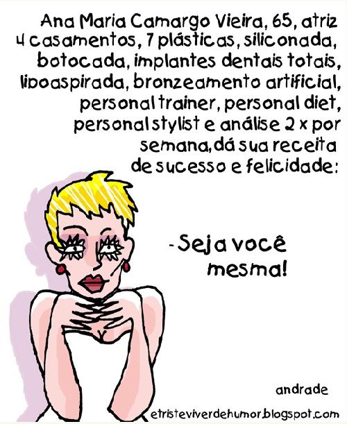Resultado de imagem para ana maria camargo vieira charge andrade