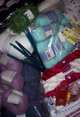 some of Dee's loot from a day of yarn shopping