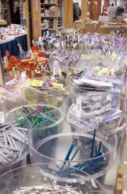 crochet hooks & supplies as far as the eye could see!