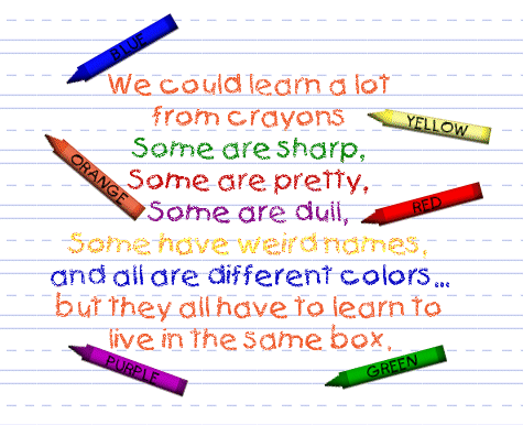 Crayons as Teachers