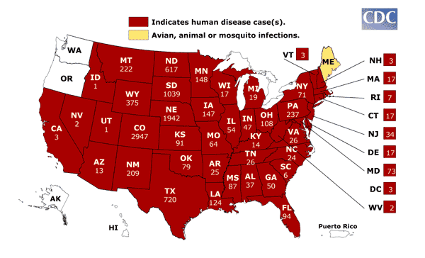 infection landscapes west nile virus