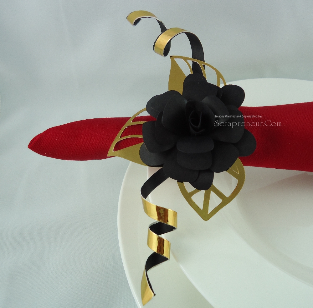 Jinky's Crafts & Designs Paper Flower Napkin Rings For Valentine