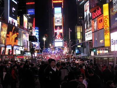 new york time square at night. to Times Square at night.