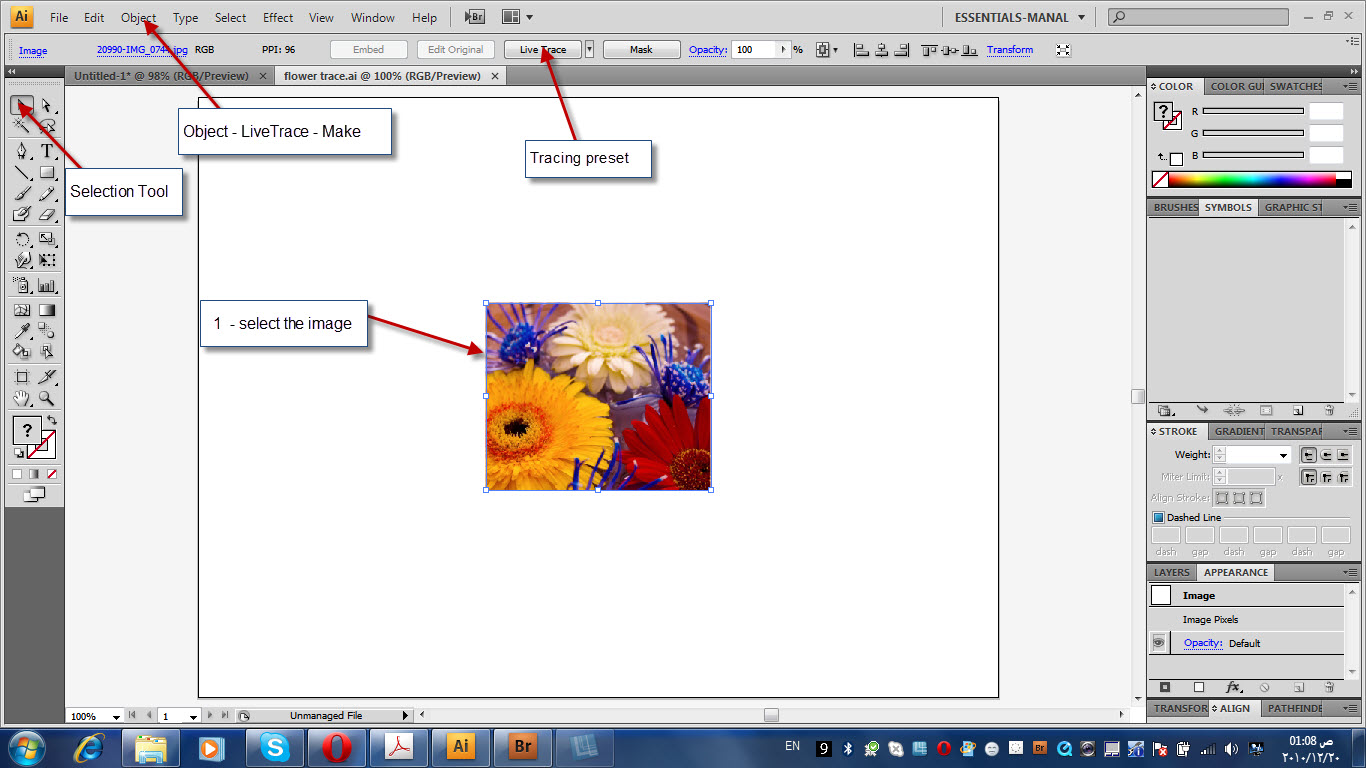Art Work Tracing Artwork In Illustrator
