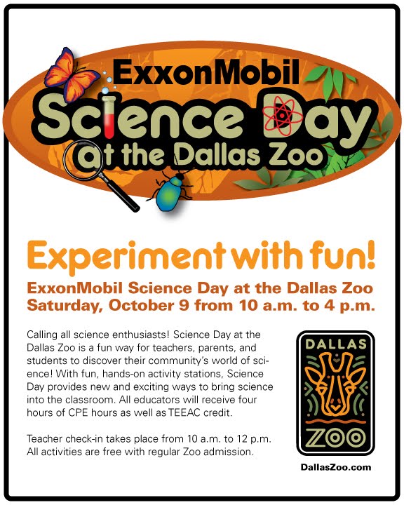 RSVP Calendar Science Day at Dallas Zoo