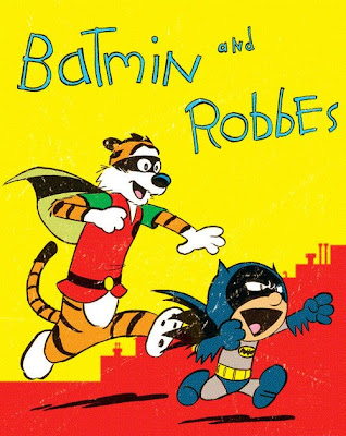 Calvin and Hobbes as Batman and Robin