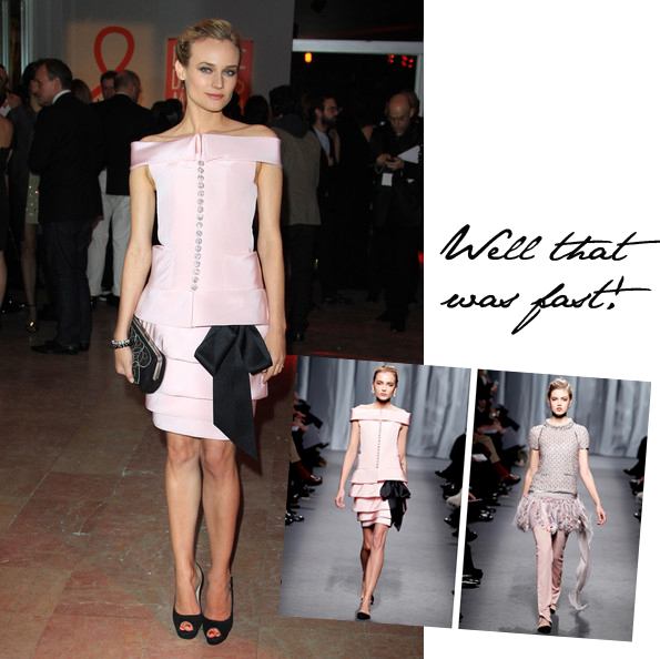 Diane Kruger wears Chanel Couture 2011 days after it is presented on ...