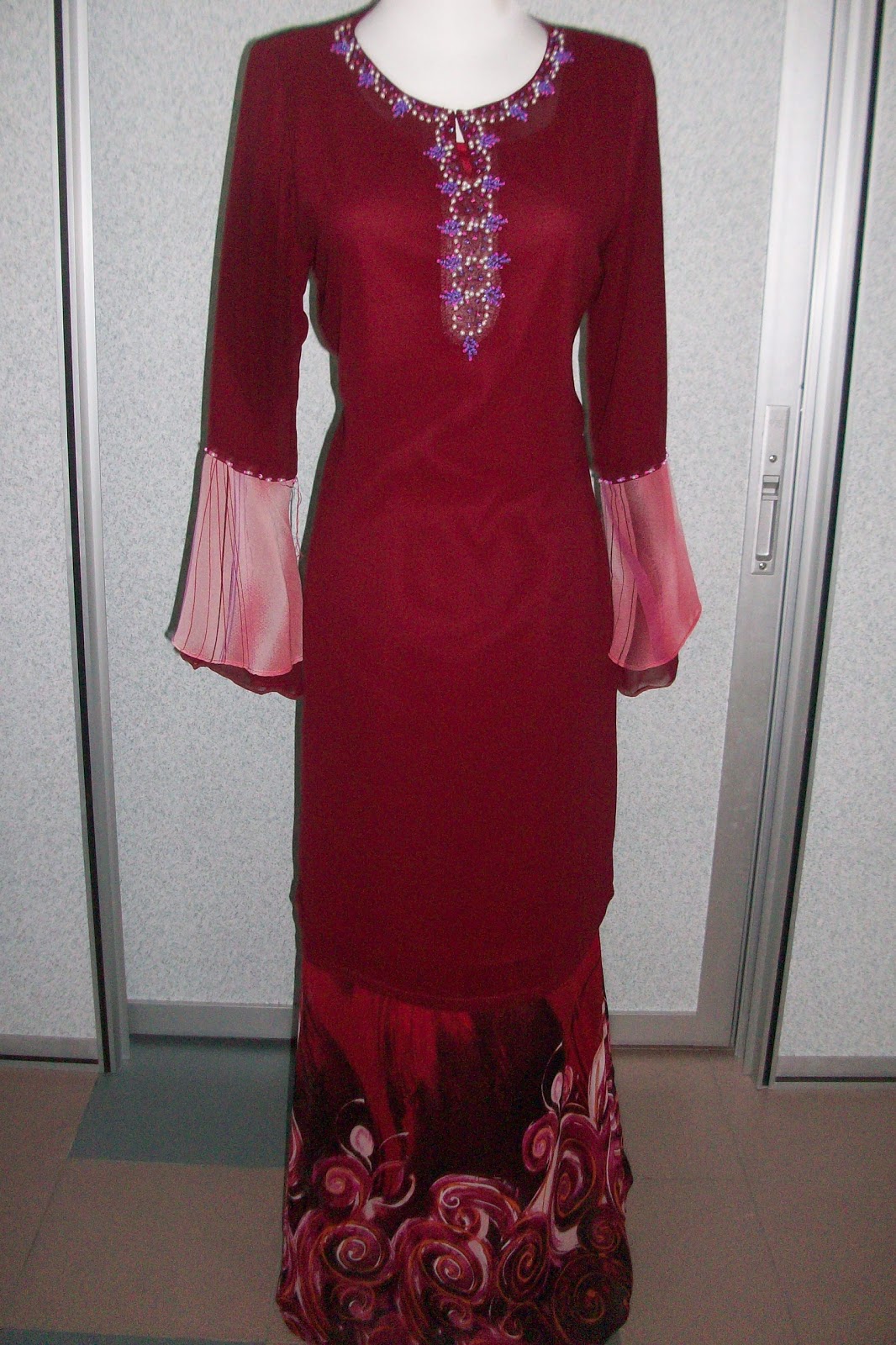 Baju Kurung.biru Hijau Merah : Baju Kurung Riau Songket Lana - Hijau