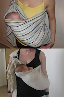 Ξαπλωμένα μωρά σε μάρσιπο αγκαλιάς με κρίκους, sling