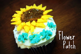 flower patch cupcake