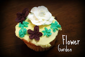 flower garden cupcake