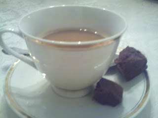 cup of coffee with fudge