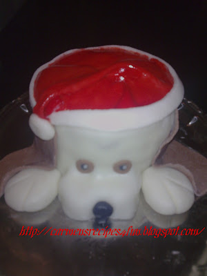 Tort catelus Mos Craciun/Christmas puppy cake