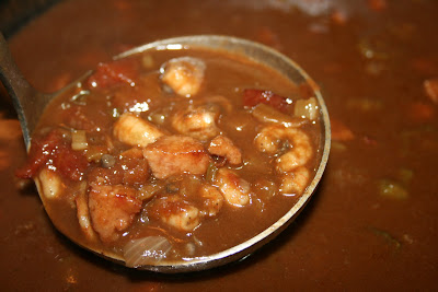 Deep South Dish Shrimp And Andouille Gumbo With Okra,Chestnut Puree Recipe