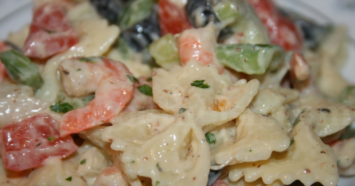 Deep South Dish Shrimp With Bow Tie Pasta Salad creamy-bow-tie-pasta-recipe-how-to-make-it