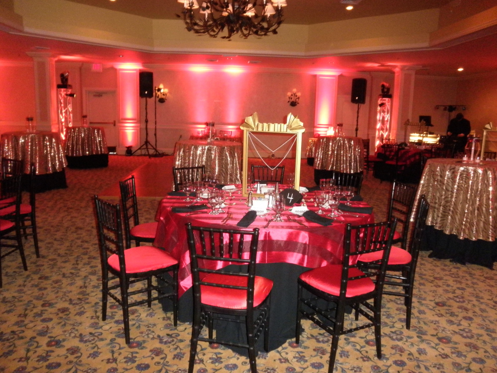  a warm and inviting cabaret style setting with lots of red and gold