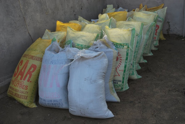 The wormy compost ready for transportation