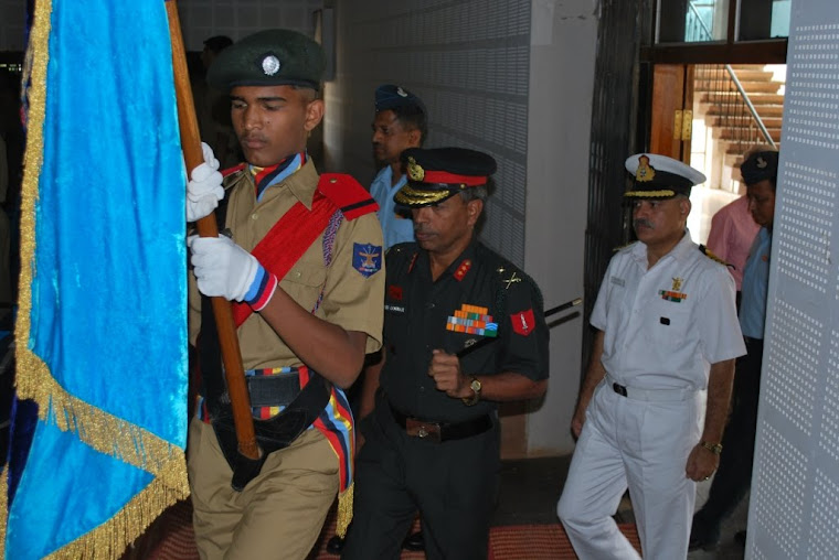Chief Guest Major General VSS Goudar is escourted to the Venue