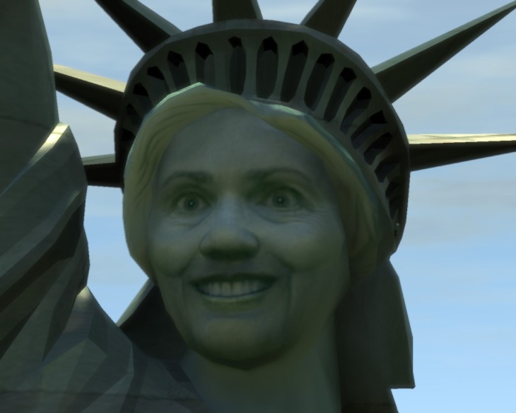 Semaj's Blog your Blog Statue of Happiness Is Hilary Clinton (GTA IV)