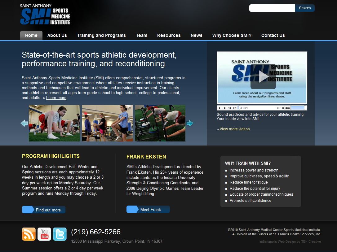 Get your Sports Medicine online | Indianapolis Web Design
