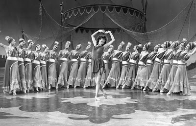 Yvonne DeCarlo with a chorus line. Pretty authentic.