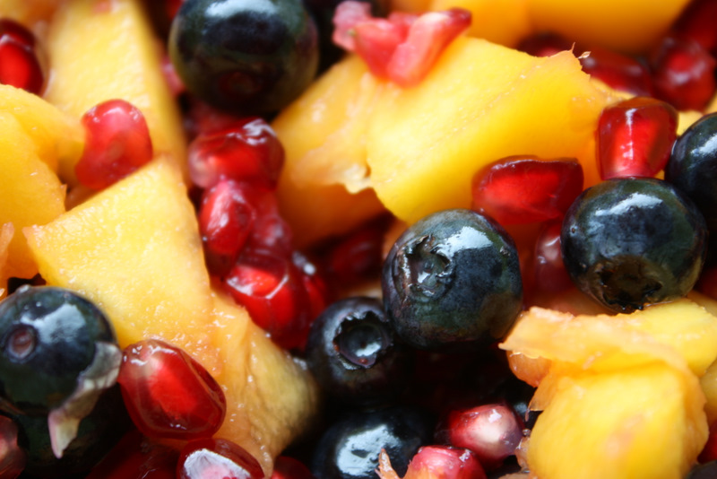fruit salad with pomegranate
