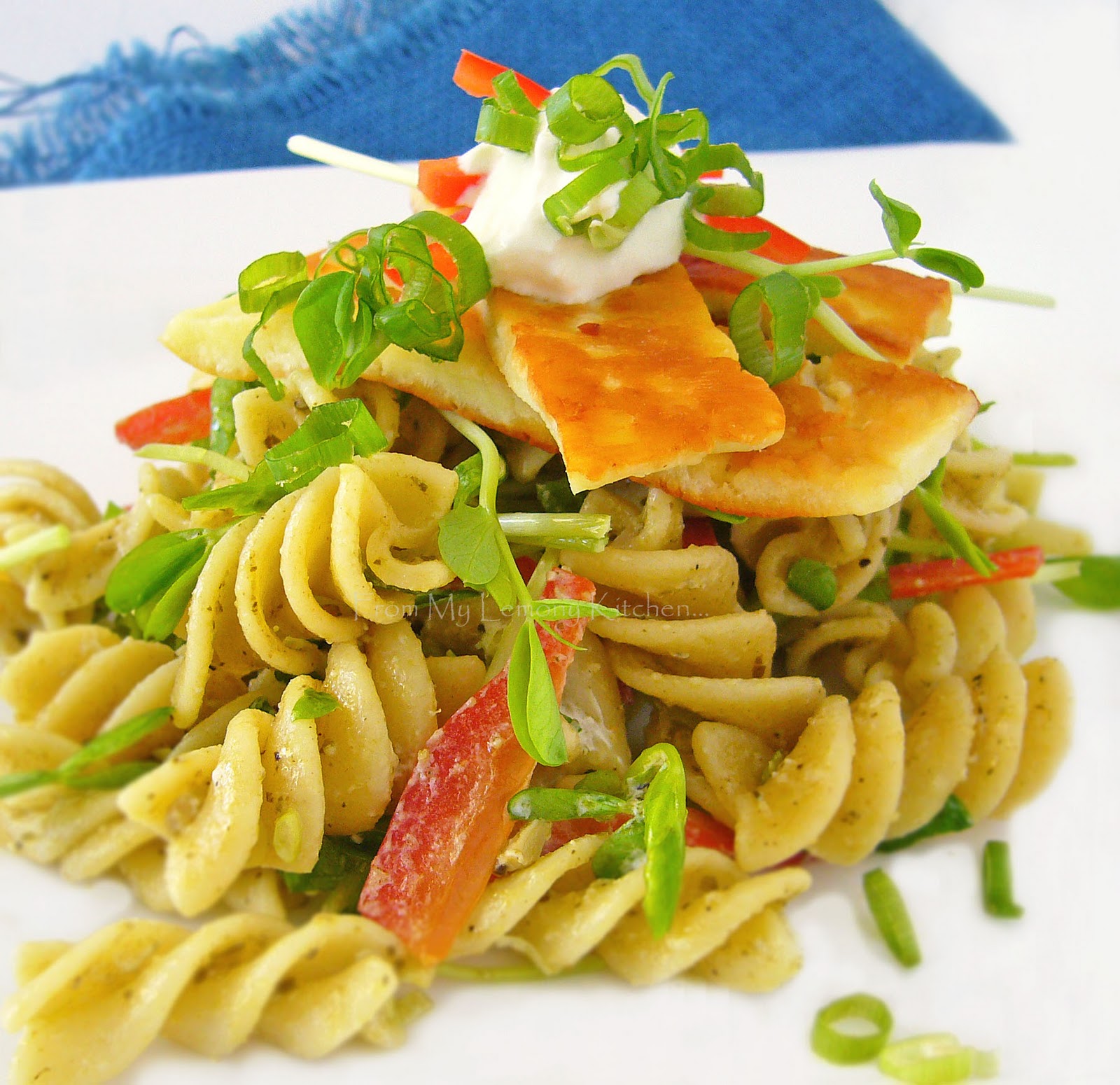 Pasta, Pesto and Haloumi Lisa's Lemony Kitchen