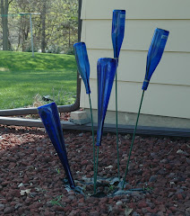 My blue bottle garden is blooming!