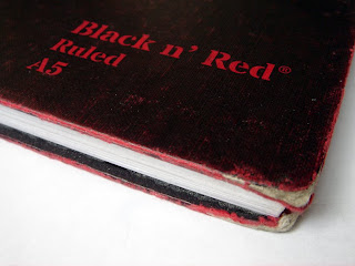 black n red scruffy edges