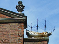 17th century warship on Trinity Almshouses