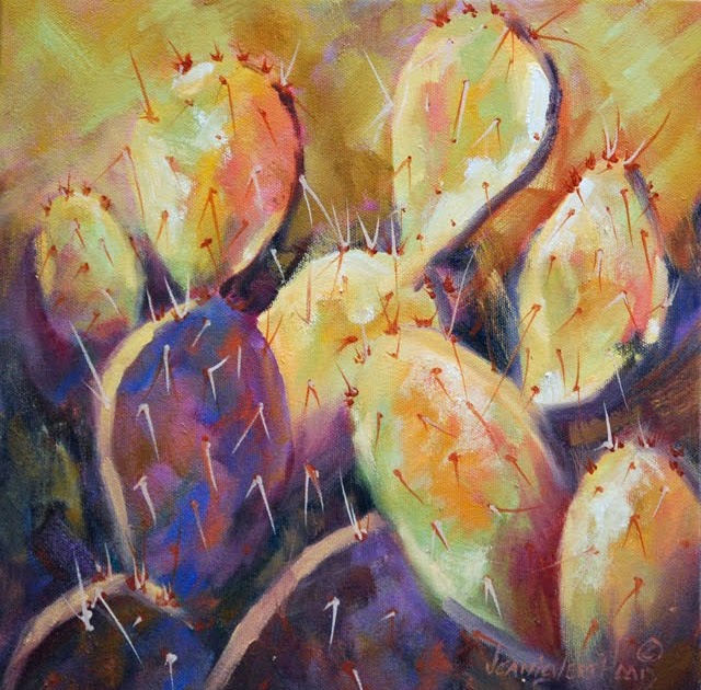 Artists Of Texas Contemporary Paintings and Art: Prickly Pear Cactus