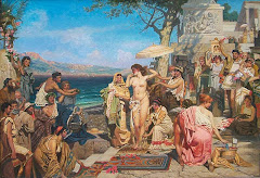 Friné en las fiestas de Poseidón