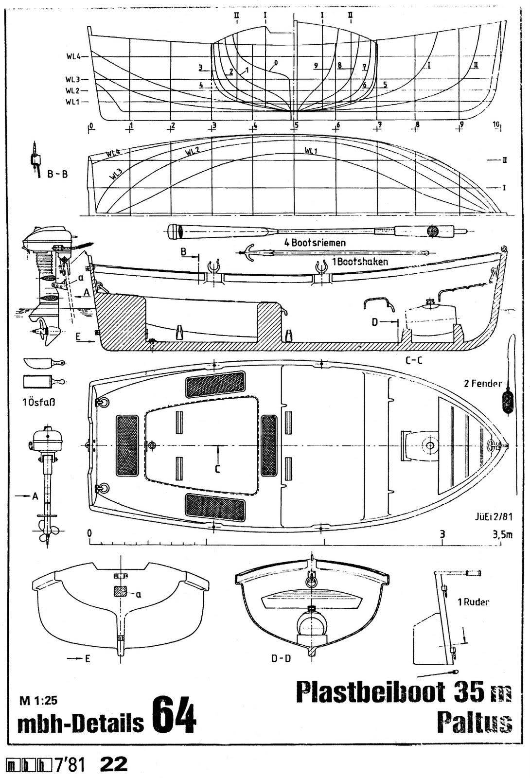 plan de canots small boat plan
