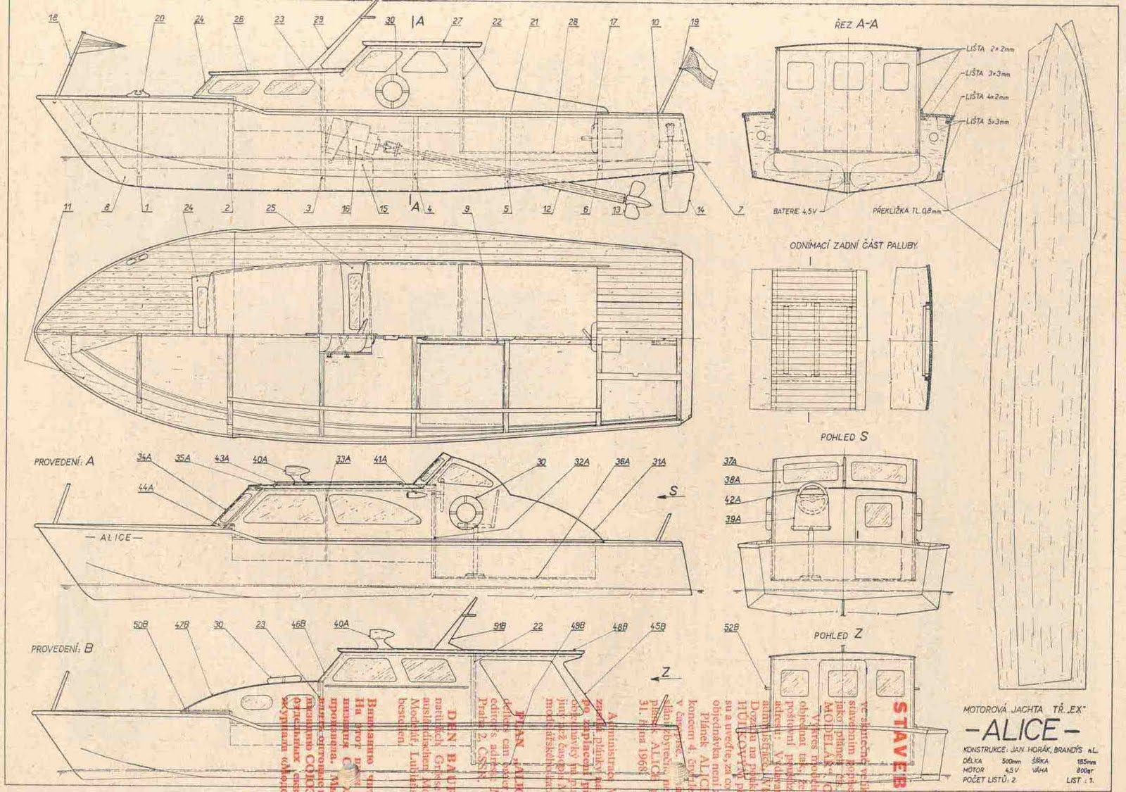 Schema bateau modelisme