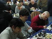 Jordi Fluvia, Jose Manuel López Martínez y Marc Narciso disputando el II Abierto de Ajedrez Illes Medes