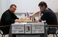 Alexander Grischuk y Sergey Rublevsky jugando el Torneo de Ajedrez de Candidatos 2007